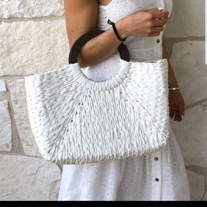 White straw bag